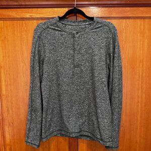 Men's Lululemon Grey Henley Shirt - Medium